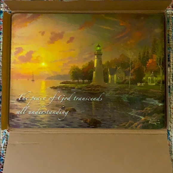 Thomas Kinkade Tempered Glass Cutting Board